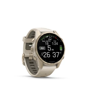 Kép 4/20 - Garmin fenix 8 43mm AMOLED Sapphire, krémarany, homokkő/szürke szilikon szíjjal (ED XD) Kép 4/20 - Garmin fenix 8 43mm AMOLED Sapphire, krémarany, homokkő/szürke szilikon szíjjal (ED XD)