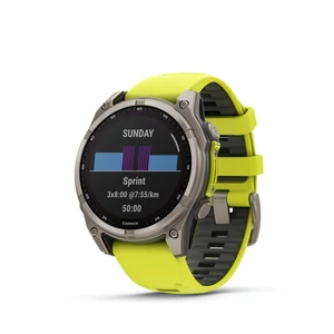 Kép 10/14 - Garmin fenix 8 47mm SOLAR Sapphire, titanium, neonsárga/grafit szilikon szíjjal (ED XD)