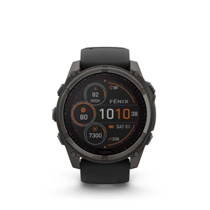 Kép 3/14 - Garmin fenix 8 51mm SOLAR Sapphire, karbonszürke DLC titanium, fekete/sötétszürke szilikon szíjjal (ED XD)