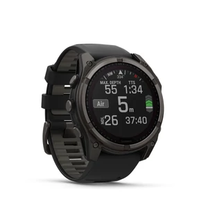 Kép 4/14 - Garmin fenix 8 51mm SOLAR Sapphire, karbonszürke DLC titanium, fekete/sötétszürke szilikon szíjjal (ED XD)