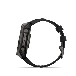 Kép 5/14 - Garmin fenix 8 51mm SOLAR Sapphire, karbonszürke DLC titanium, fekete/sötétszürke szilikon szíjjal (ED XD)
