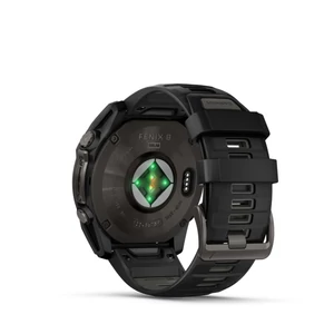 Kép 6/14 - Garmin fenix 8 51mm SOLAR Sapphire, karbonszürke DLC titanium, fekete/sötétszürke szilikon szíjjal (ED XD)
