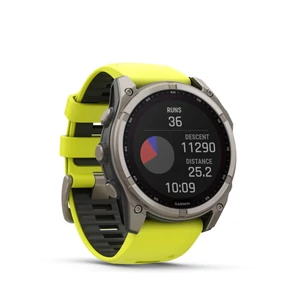 Kép 10/14 - Garmin fenix 8 51mm SOLAR Sapphire, titanium, neonsárga/grafit szilikon szíjjal (ED XD)