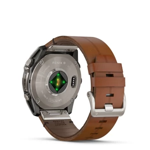 Kép 18/20 - Garmin fenix 8 51mm AMOLED Sapphire, titanium, gesztenyebarna bőrszíjjal + grafitszürke szilikon szíjjal (ED SD)