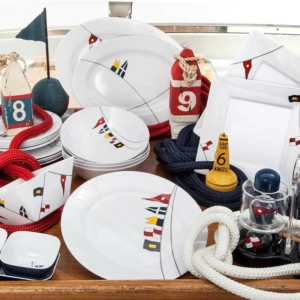 Kép 3/3 - Marine Business, Regata desszertes-tányér, 6 darabos szett, regata kollekció , 12003, hajó dizájn, boat style