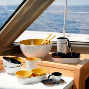 Kép 2/2 - Marine Business, Espresso készlet, fekete, 6 személyes szett, summer kollekció, 11066, hajó dizájn, boat style