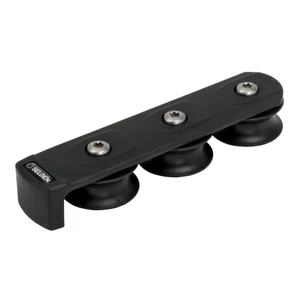 Kép 1/9 - Seldén kötélrendező, deck organizer, kötélterelő, terelőcsiga. 50 mm-es, 3 csigával. Vitorlás hajó szerelvény.